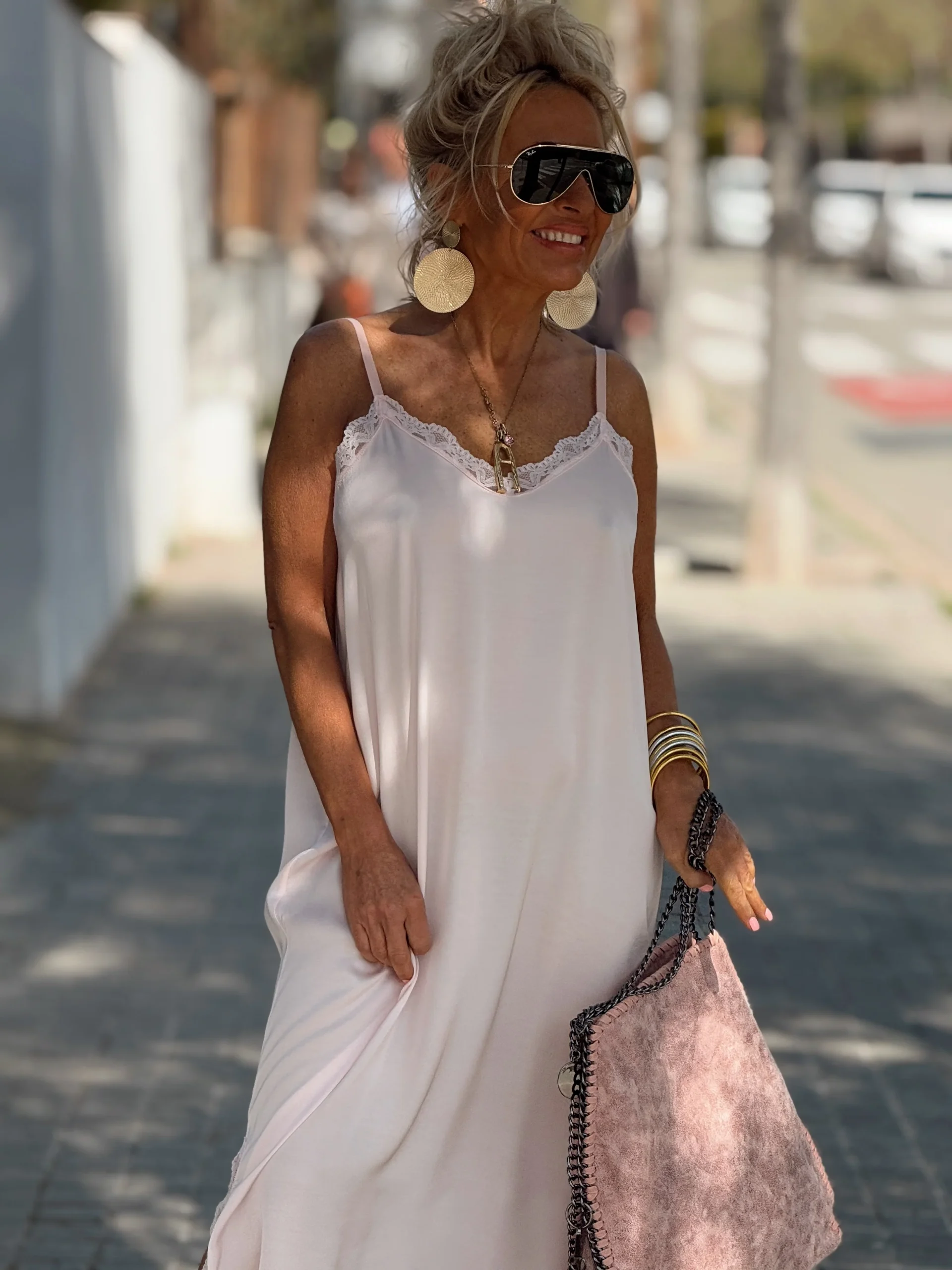 VESTIDO LENCERO FATY ROSA - Imagen 5