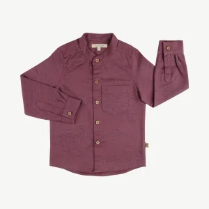'schooling fish' plum wine shirt