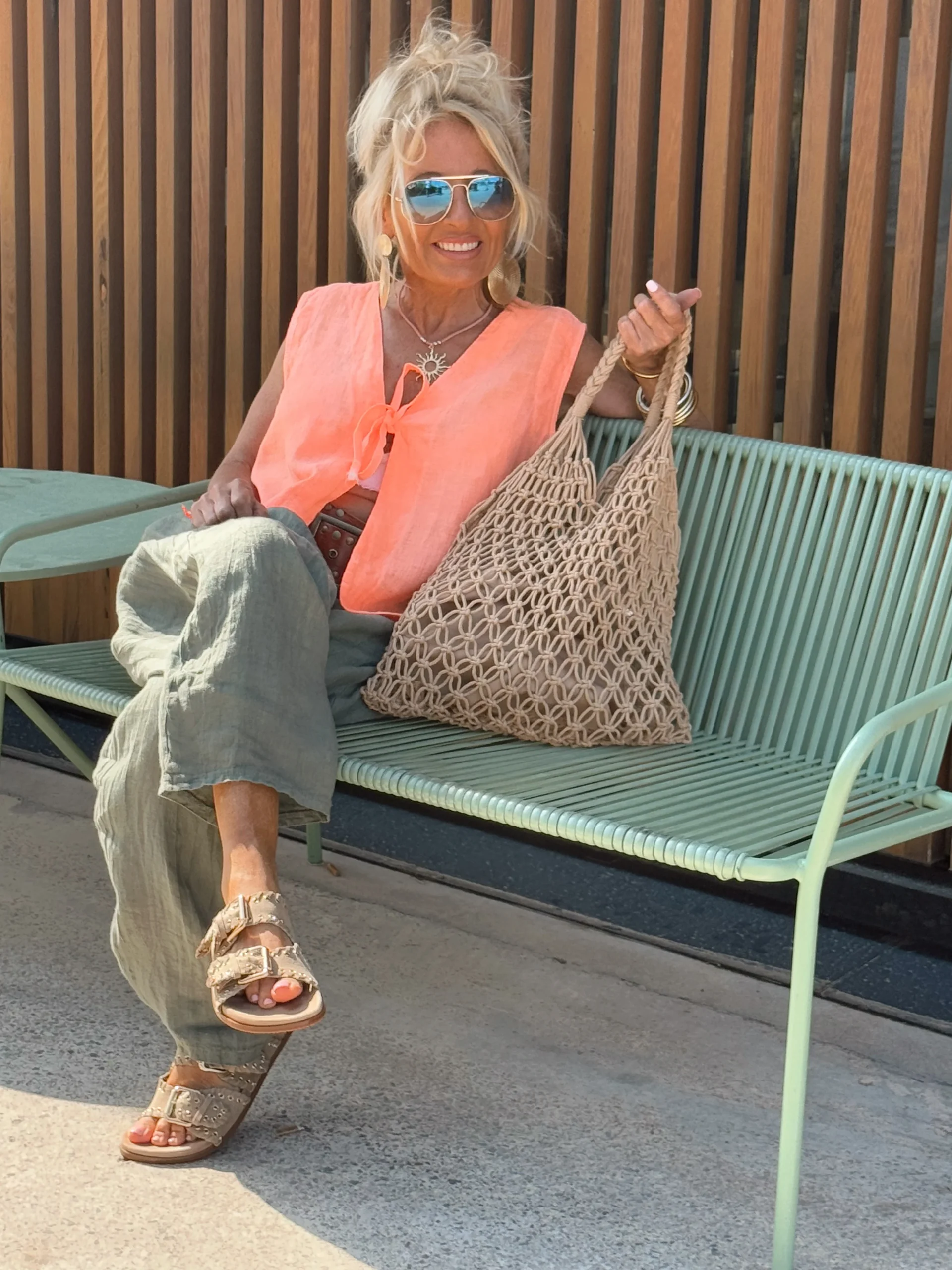 CHALECO CON LAZO JOYCE NARANJA