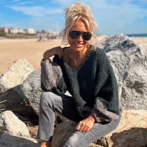 JERSEY DE PUNTO BARBARA GRIS-VERDE