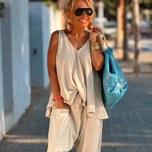 CONJUNTO TOP-PANTALON KEZIA MULTICOLOR