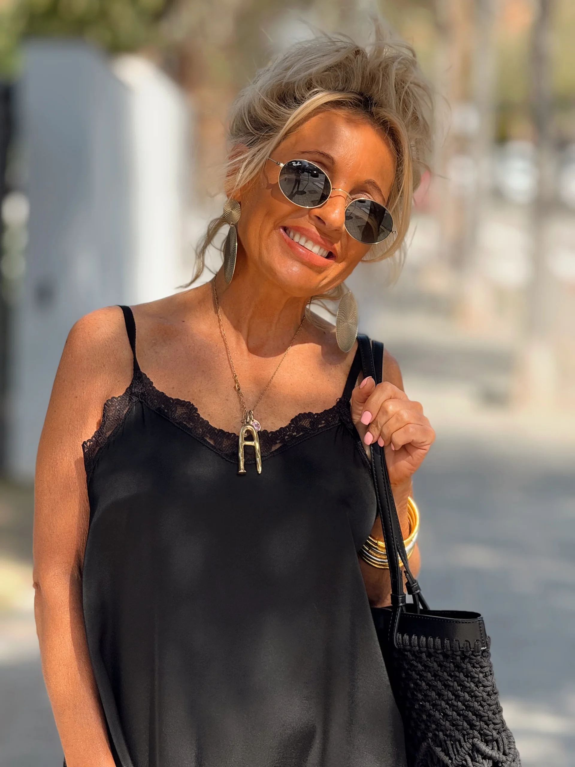 VESTIDO LENCERO FATY NEGRO - Imagen 3