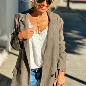 CHAQUETA LARGA ARNAUD KAKI