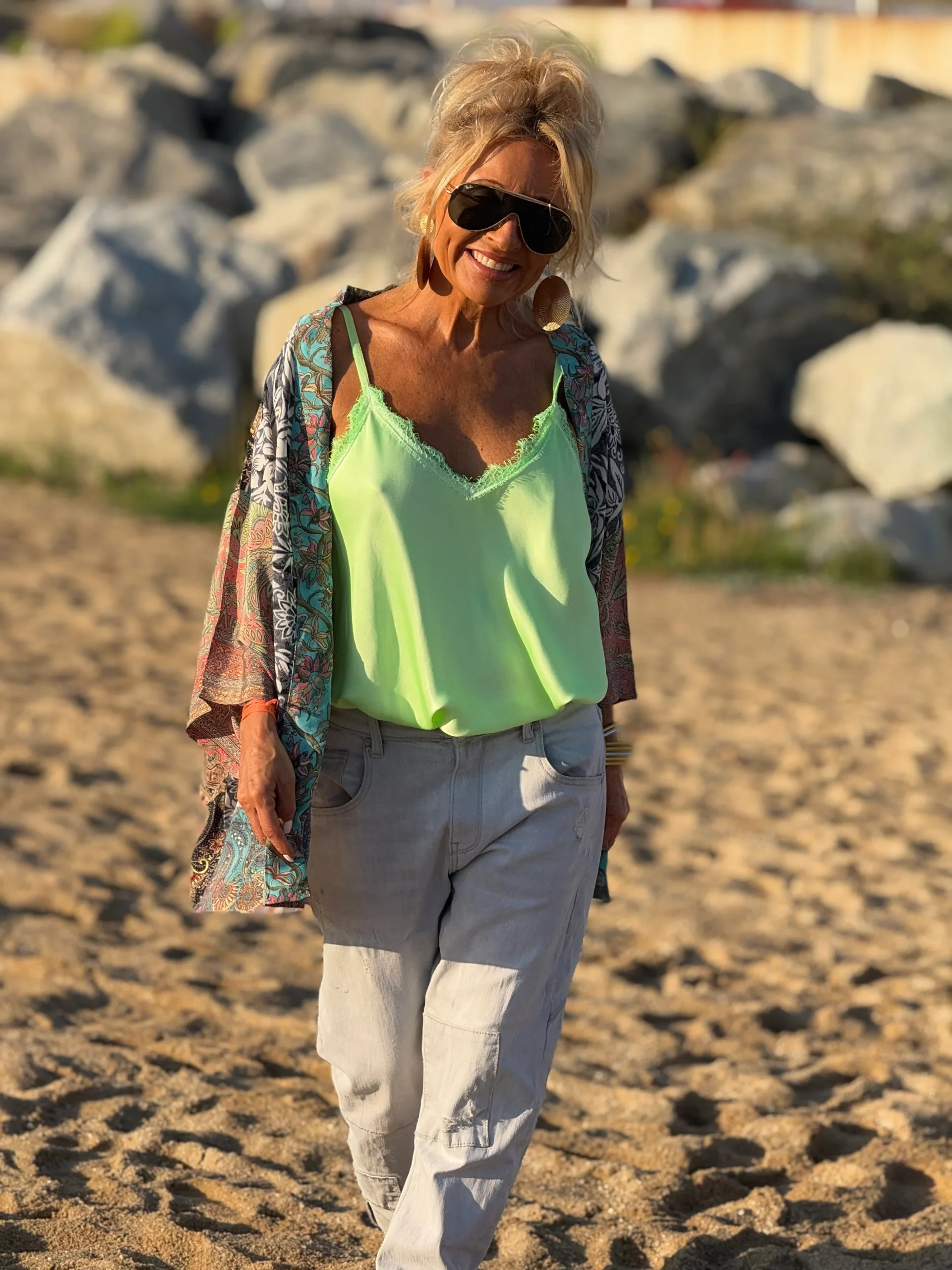 KIMONO CORTO ESTAMPADO MULTICOLOR - Imagen 5