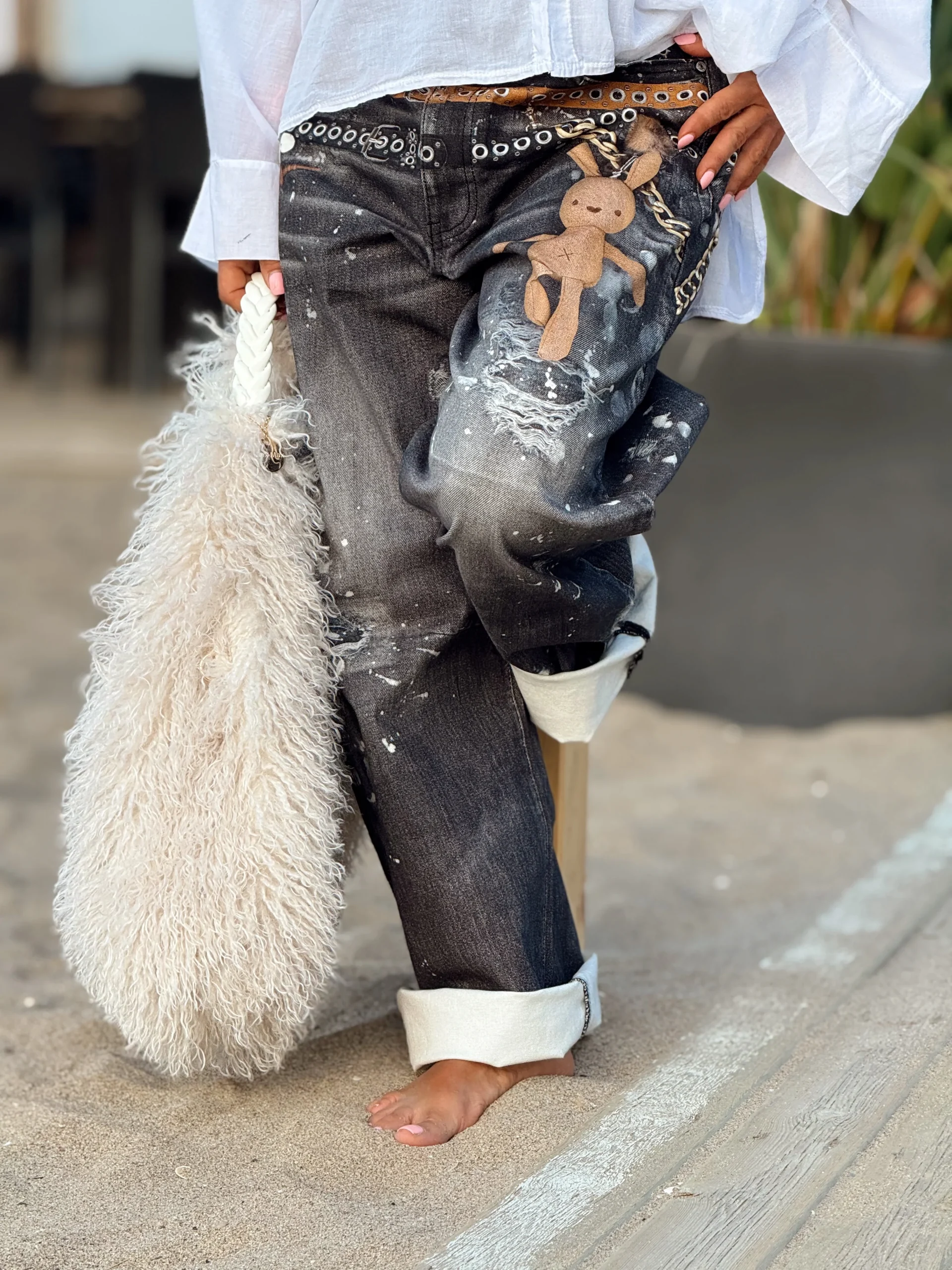 JEANS VAQUEROS MUÑECA GRIS - Imagen 8