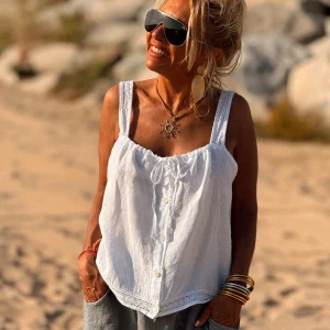 TOP-BLUSA ENCAJE ZOÉ MULTICOLOR