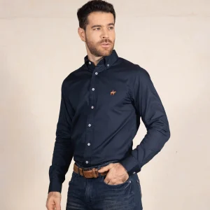 Camisa Tejido Punto M/L Color Azul Oscuro Ref. 115081125