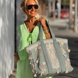 BOLSO XL BOHO TEJANO-BLANCO