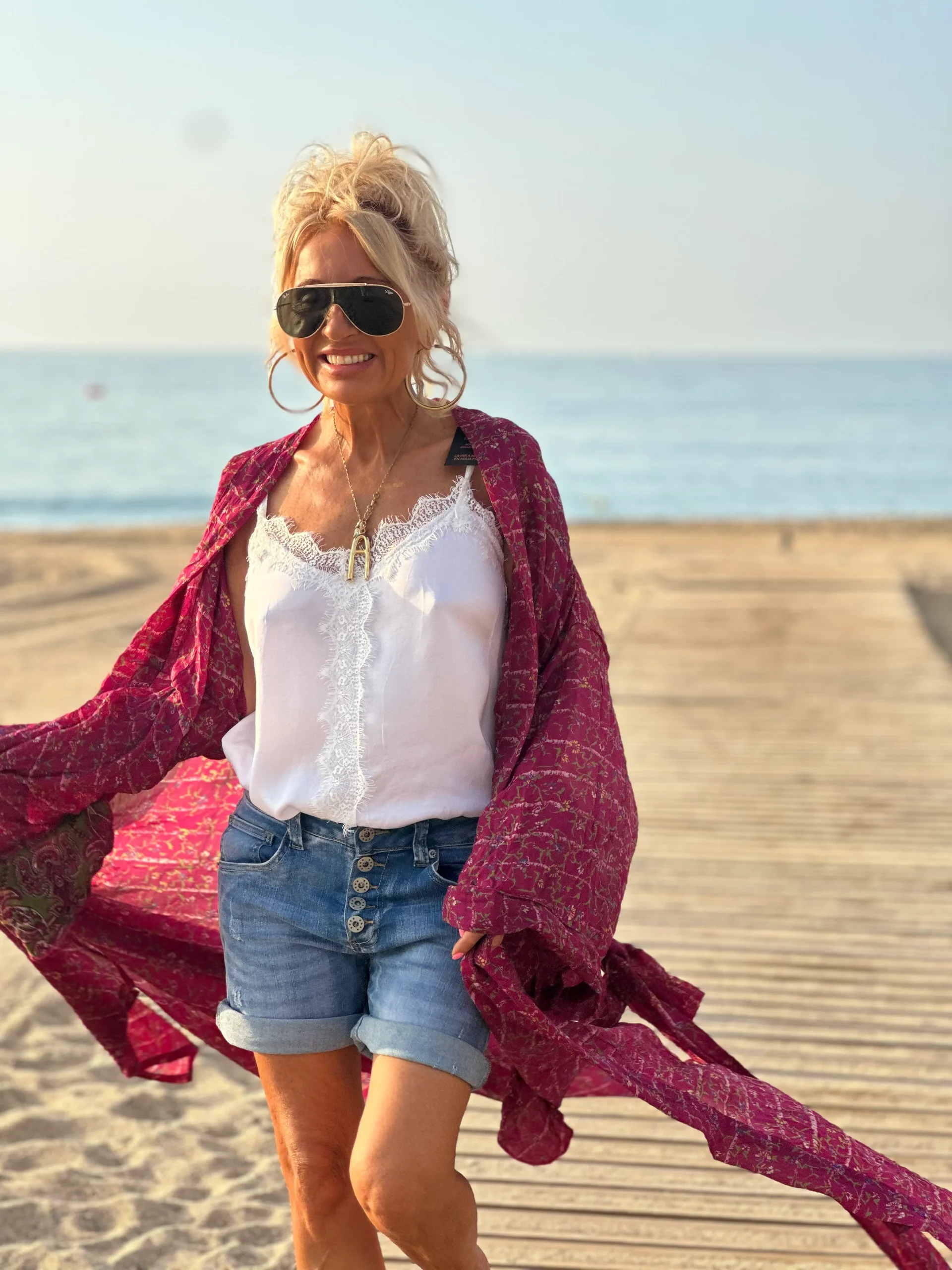 KIMONO OVERSIZE ESTAMPADO MANGA LARGA MULTICOLOR - Imagen 7