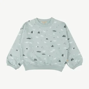 Sweatshirt 'guardian wolves' gray mist
