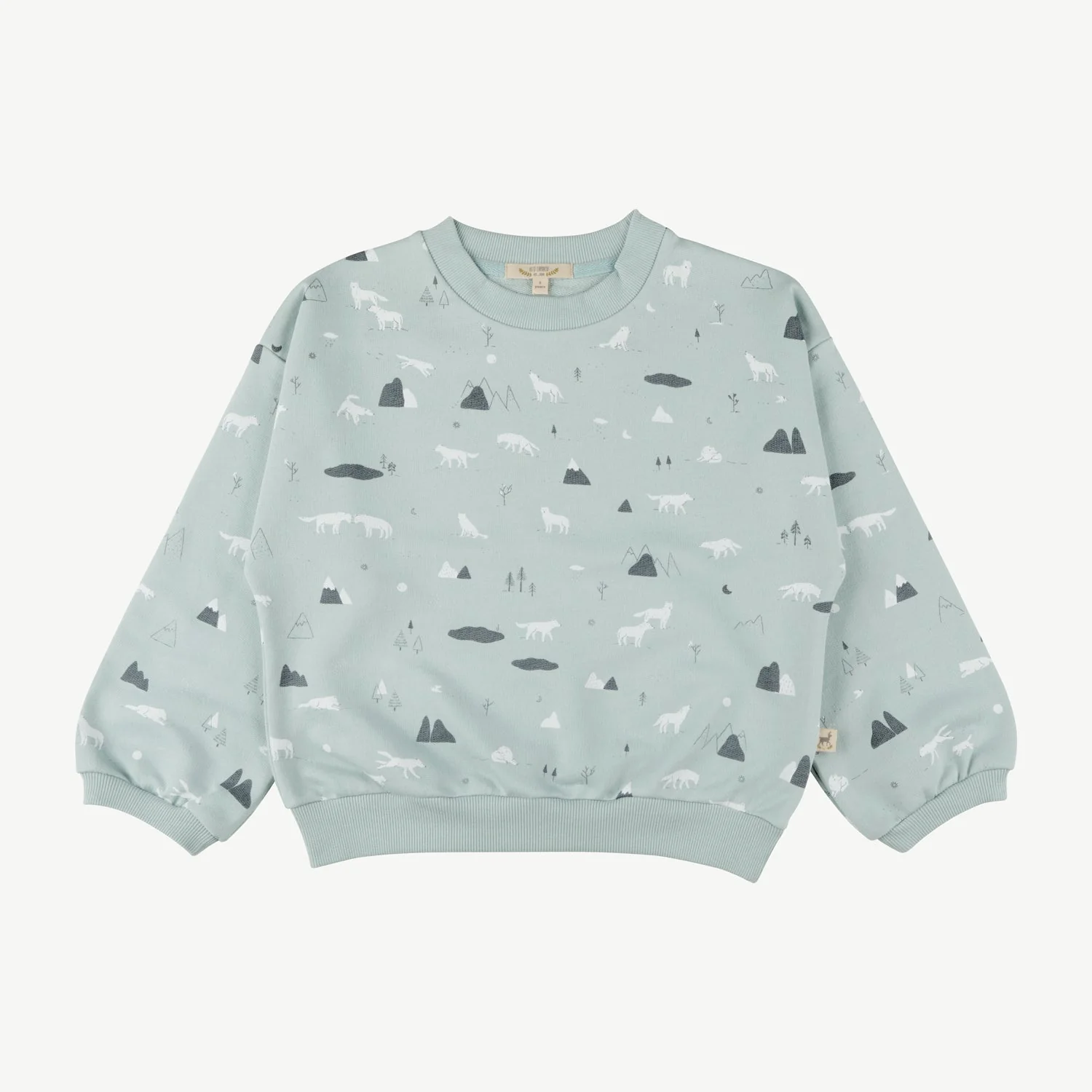 Sweatshirt 'guardian wolves' gray mist