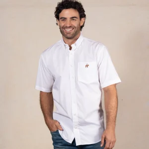 Camisa Fondo Entero Manga Corta Color Blanco Ref. 104061225
