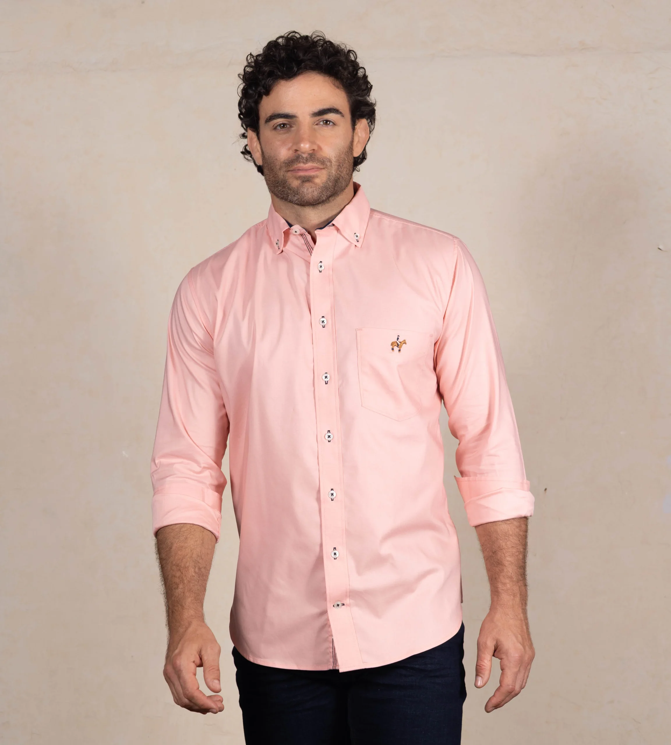 Camisa Fondo Entero Manga Larga Salmón Ref. 115091225