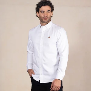 Camisa Fondo Entero Manga Larga Color Blanco Ref. 115201225