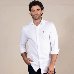 Camisa Fondo Entero M/L Color Blanco Ref. 115211225