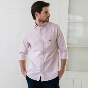 Camisa Rayas M/L Color Blanco Rosado Ref. 116011225