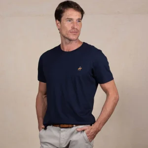 Camiseta Bordada Fondo Entero Color Azul Navy Ref. 152090825