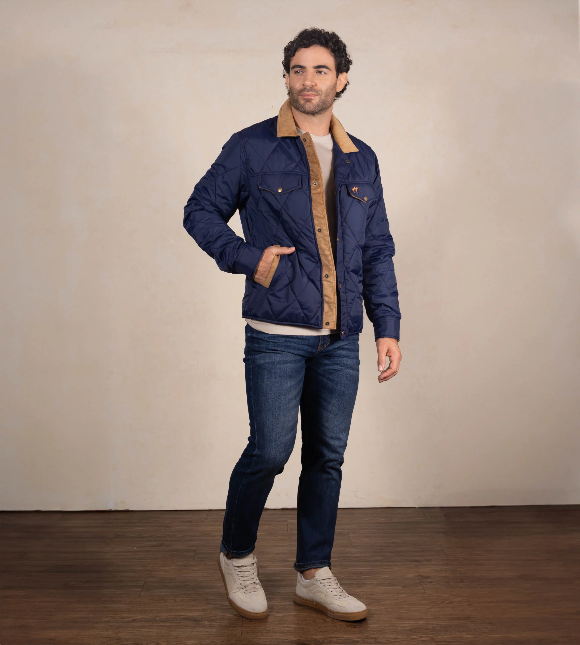 Chaqueta Abullonada Color Azul Oscuro Ref. 132031225 - Imagen 7