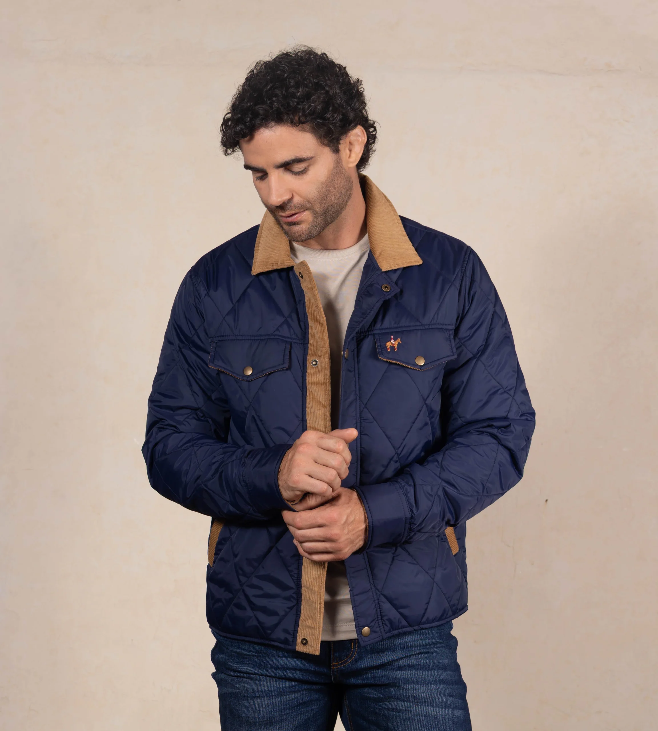 Chaqueta Abullonada Color Azul Oscuro Ref. 132031225