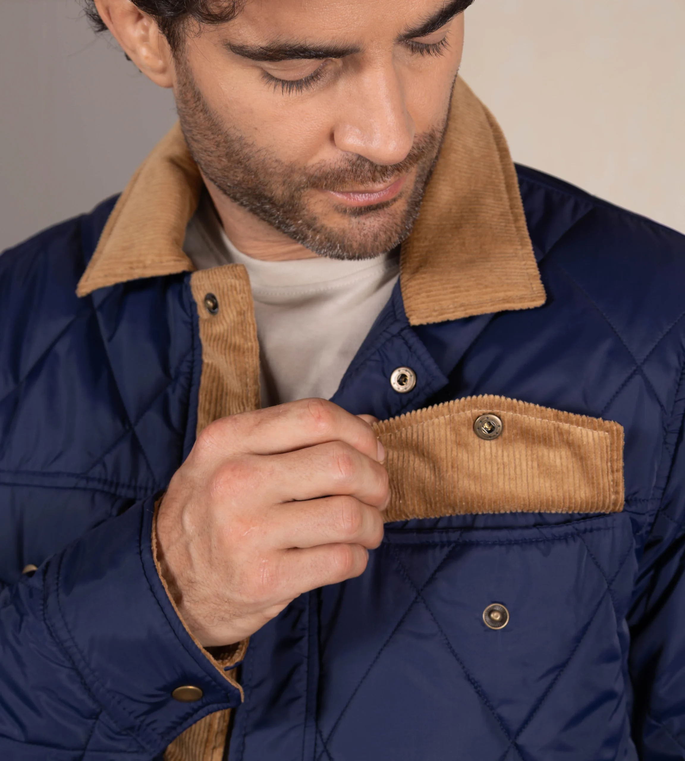 Chaqueta Abullonada Color Azul Oscuro Ref. 132031225 - Imagen 3