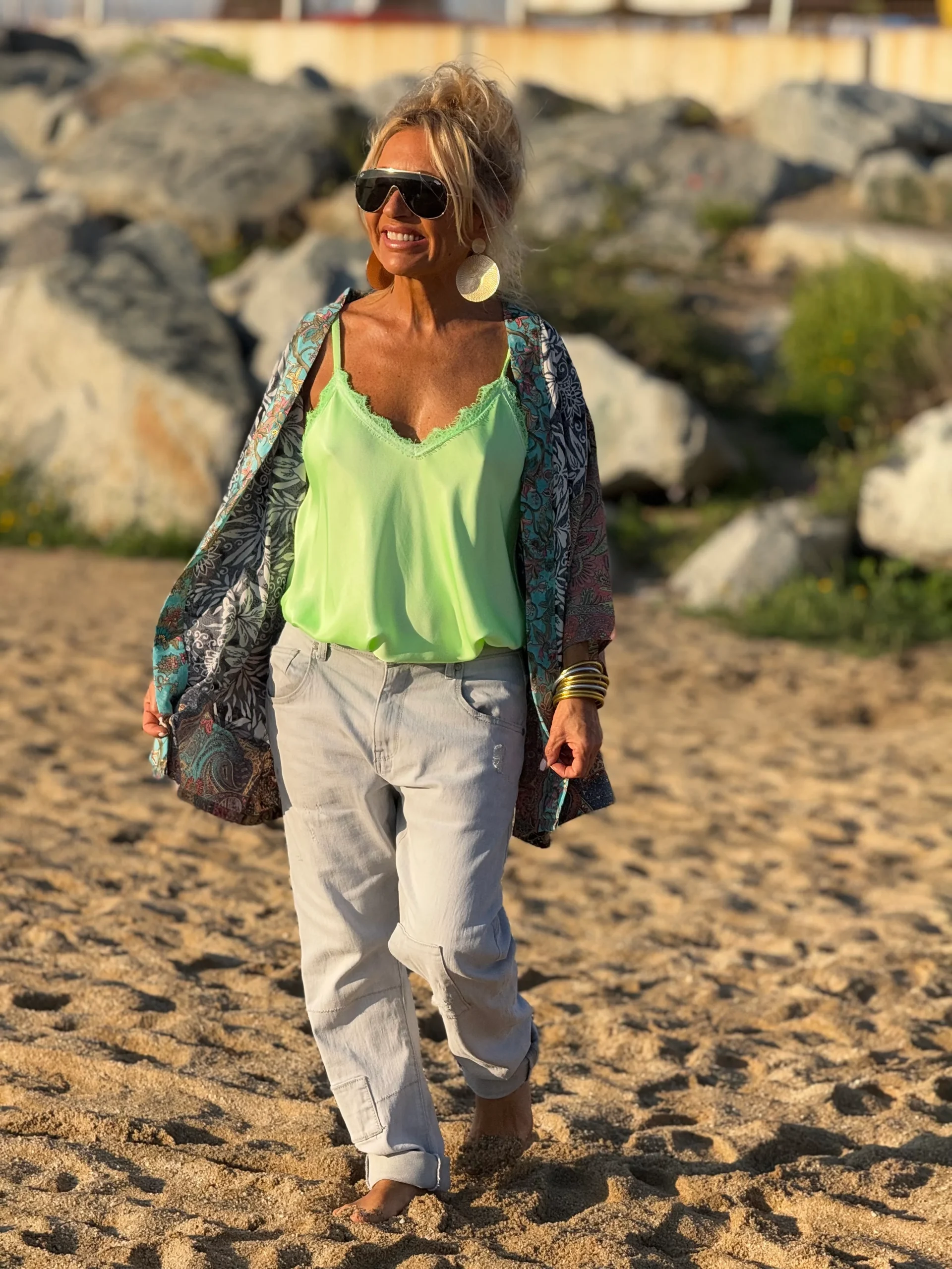 KIMONO CORTO ESTAMPADO MULTICOLOR - Imagen 3