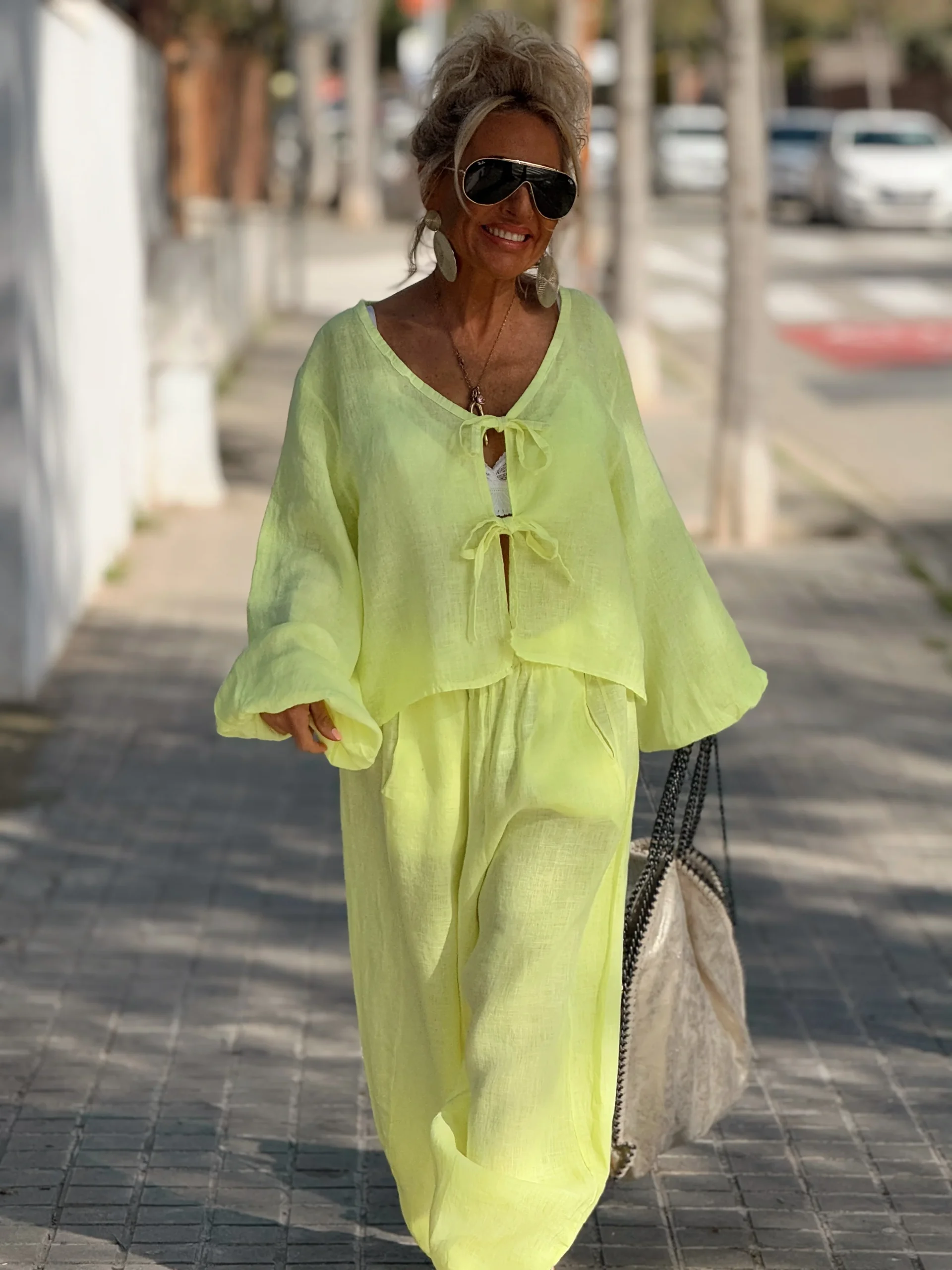 CHAQUETA NAEL CON LAZOS AMARILLO - Imagen 6