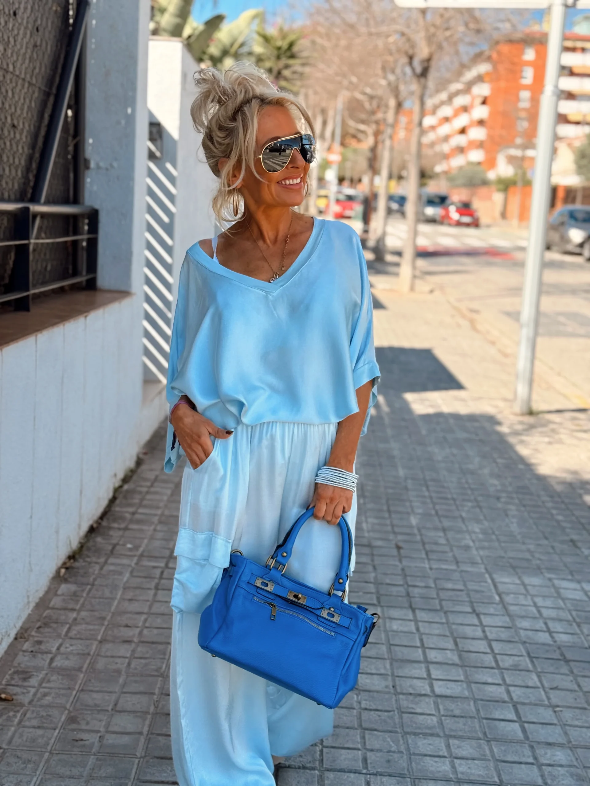 BOLSO TANGER AZUL - Imagen 6