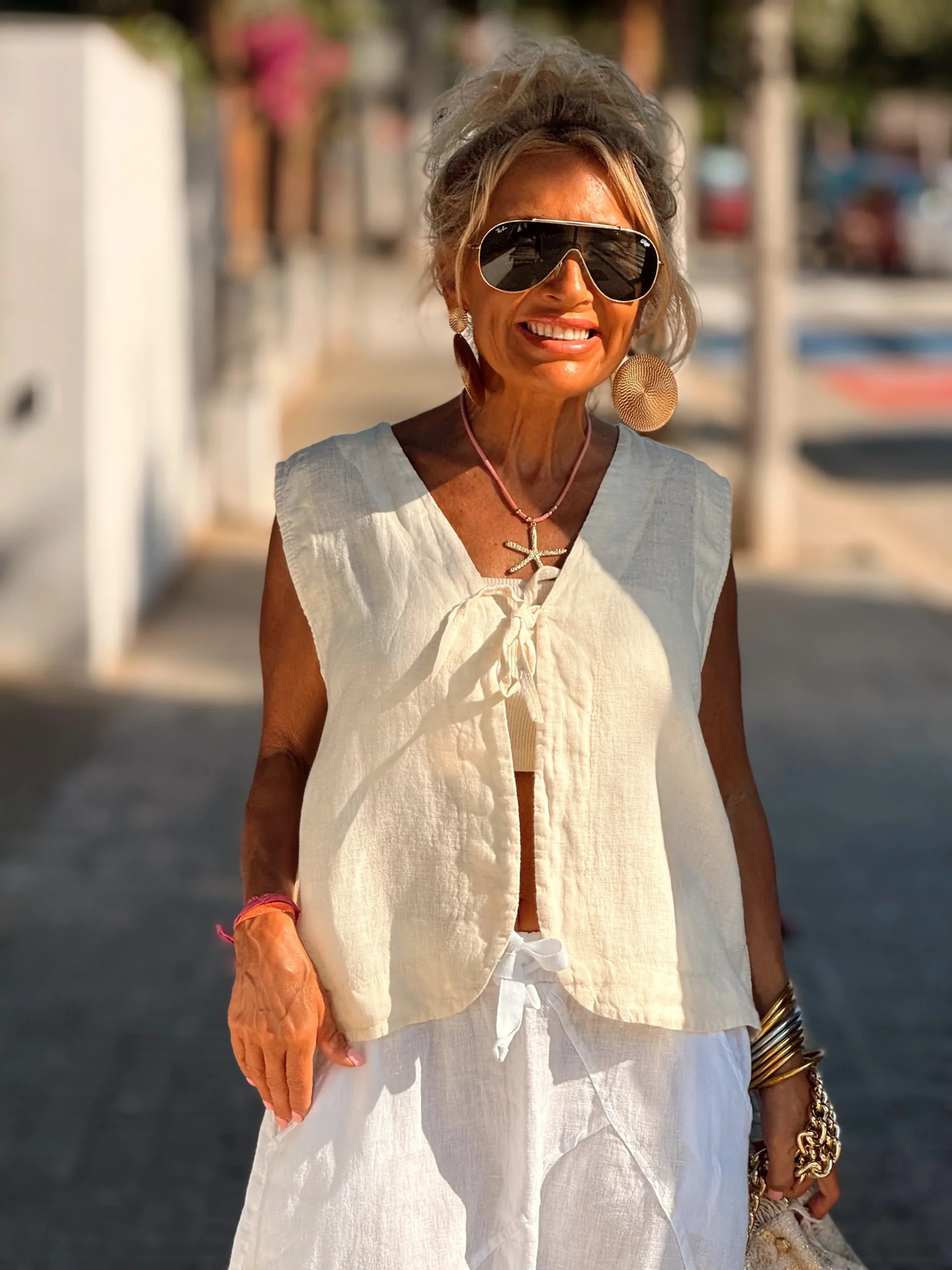 CHALECO CON LAZO JOYCE VAINILLA