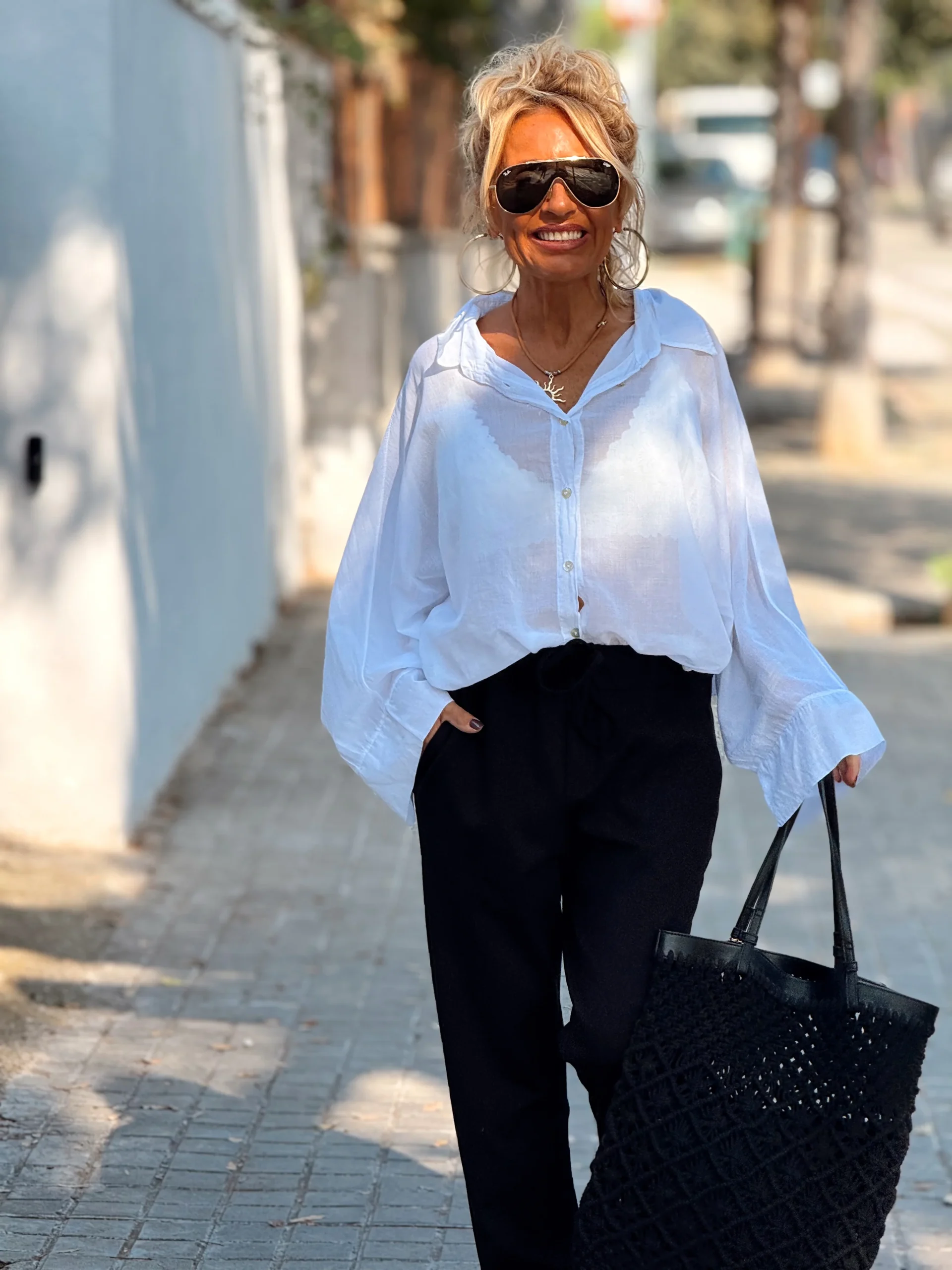 PANTALON CON CORDON BENJAMIN NEGRO - Imagen 9