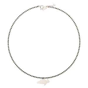 Gargantilla Dije Oso Echado Y Mostacillas