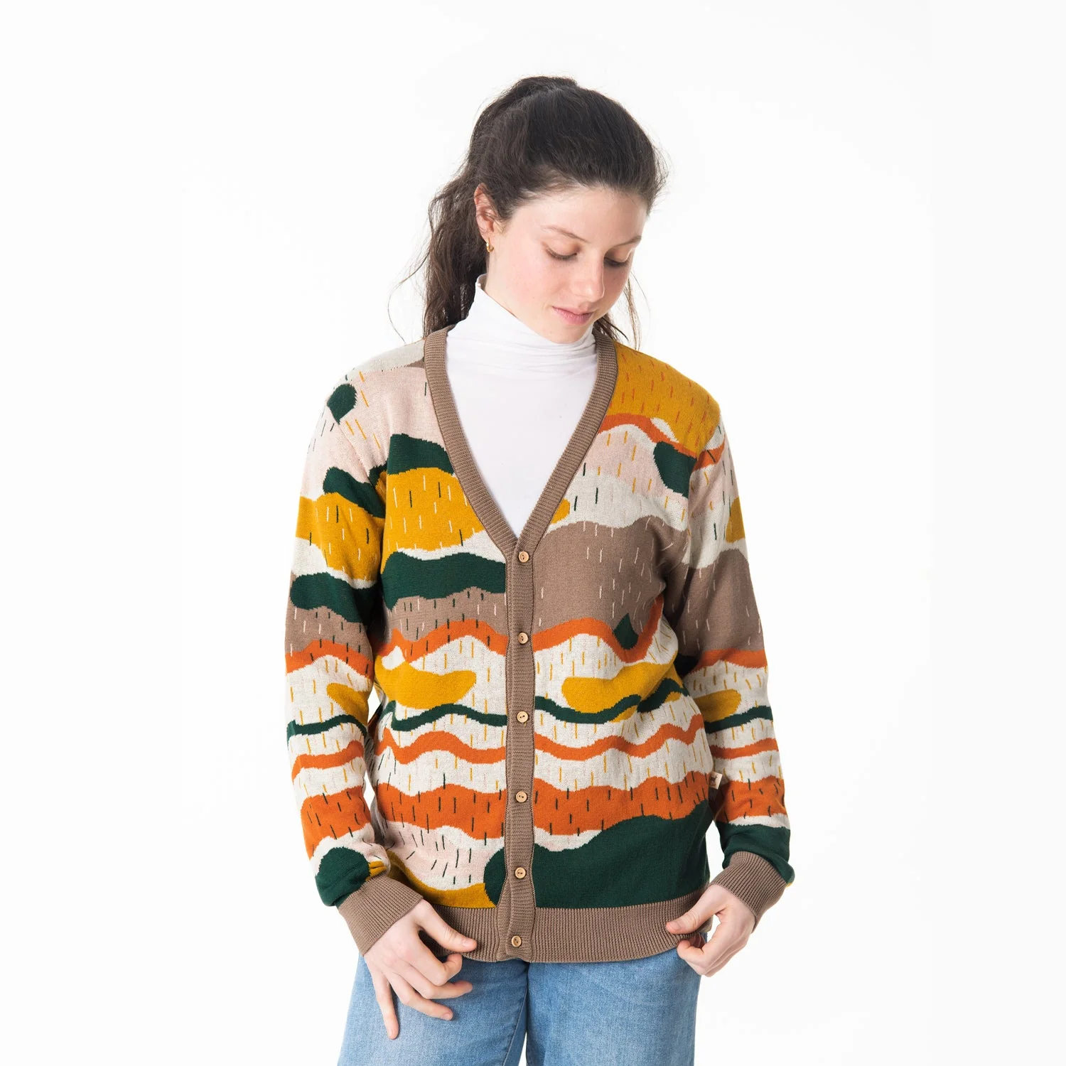 Cardigan tejido 'redwoods' light taupe - Imagen 4