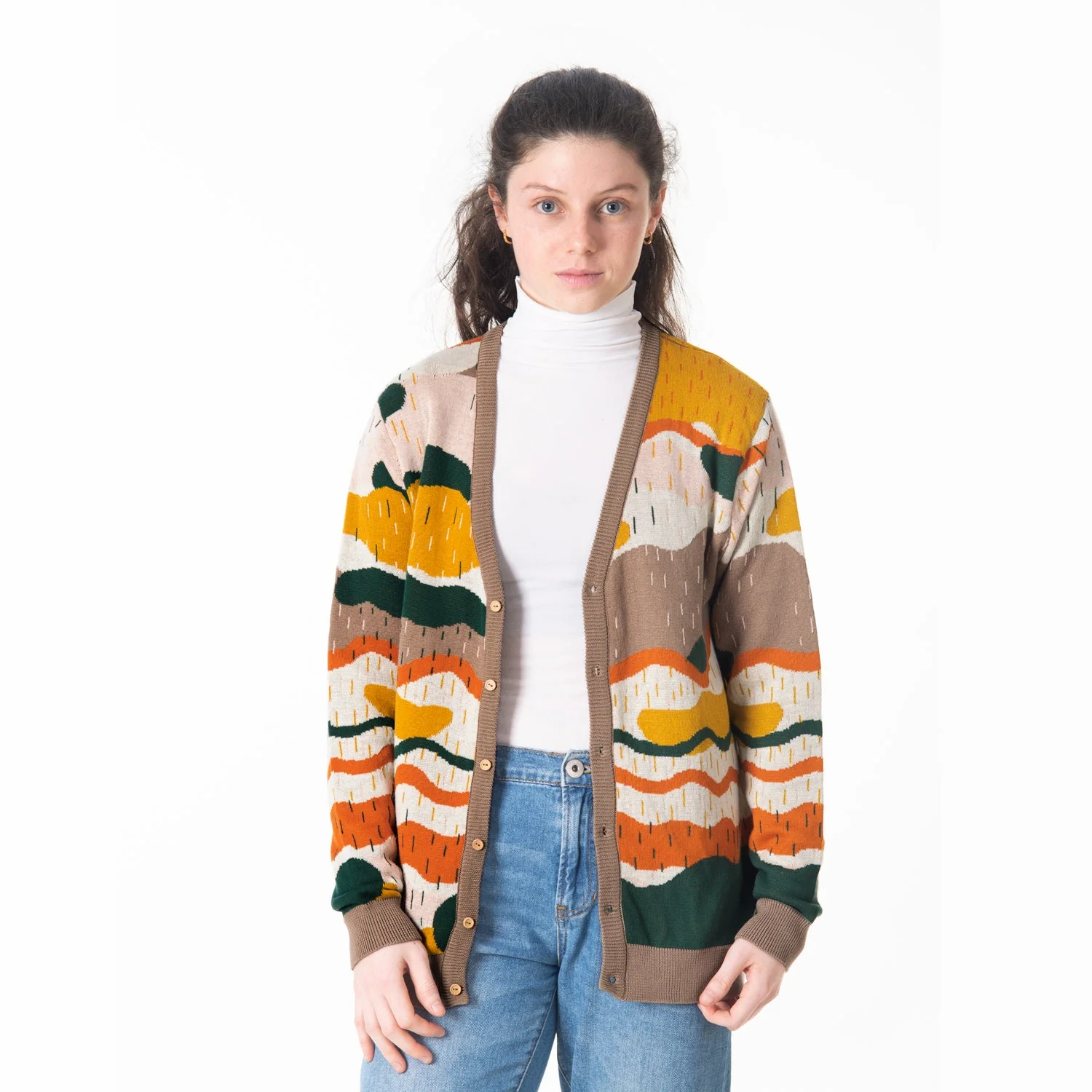 Cardigan tejido 'redwoods' light taupe - Imagen 3