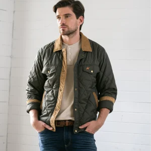 Chaqueta Abullonada Color Verde Militar Ref. 132041225