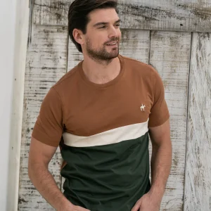 Camiseta Bloques Color Café Caramelo Ref. 149011225