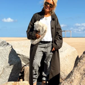 CHAQUETA LARGA POLIPIEL MULTICOLOR