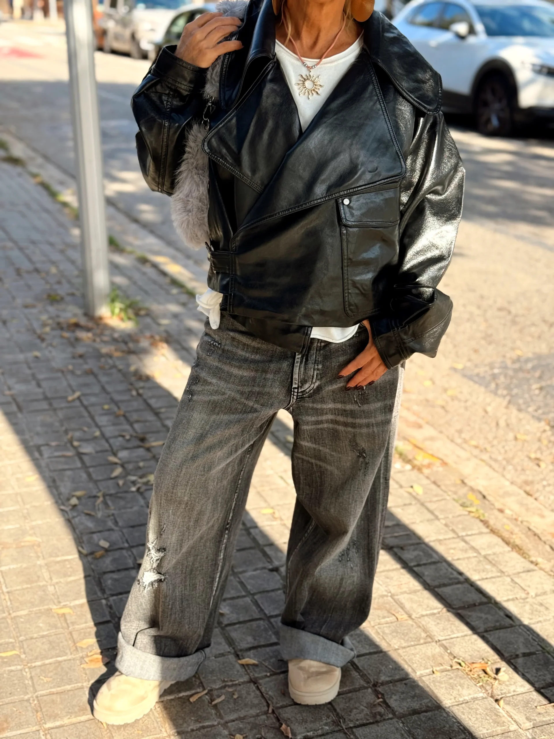 CAZADORA POLIPIEL NEGRO - Imagen 8