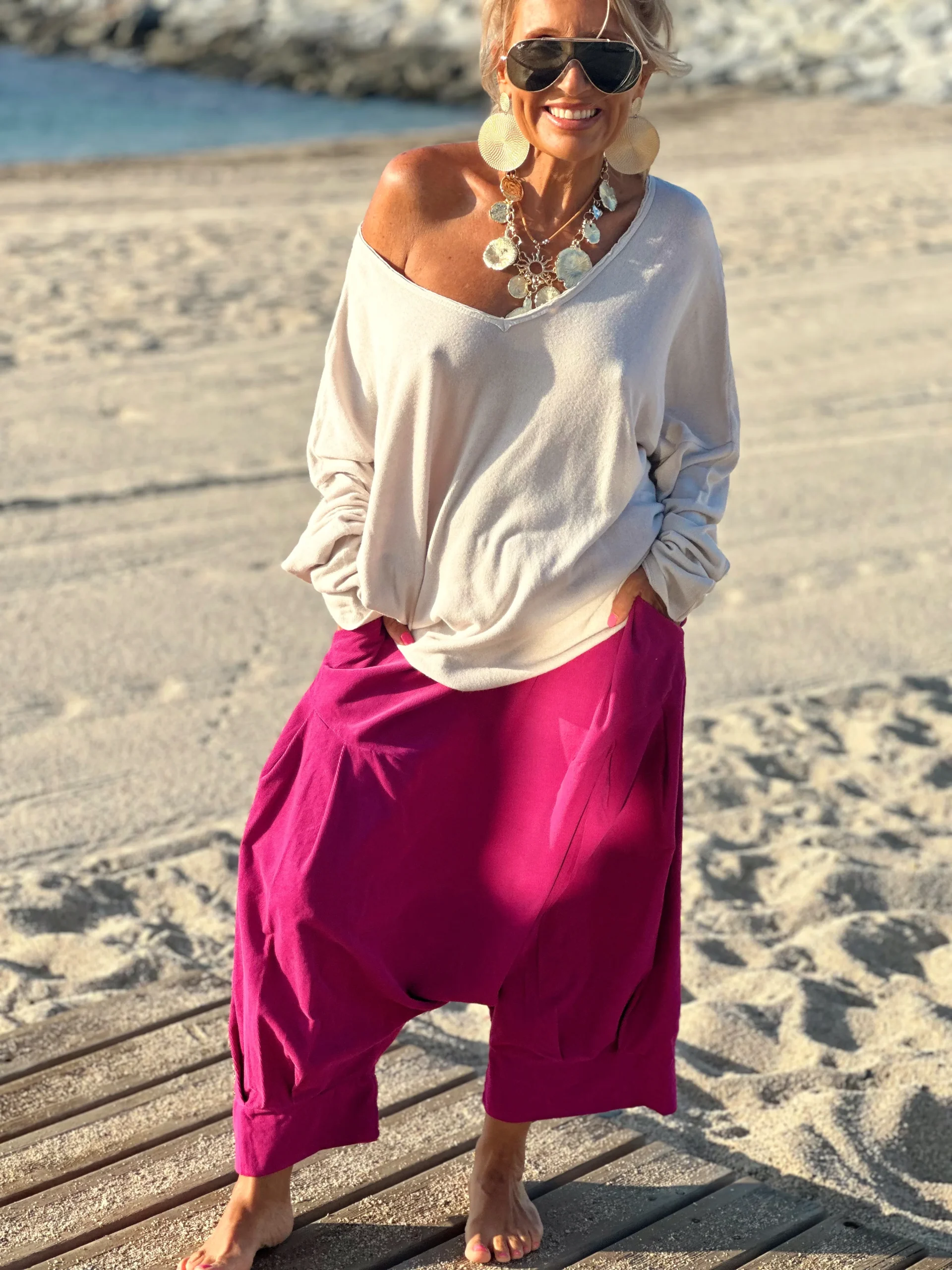 PANTALONES PANA CROPPED BAGGY OVERSIZE MULTICOLOR - Imagen 3