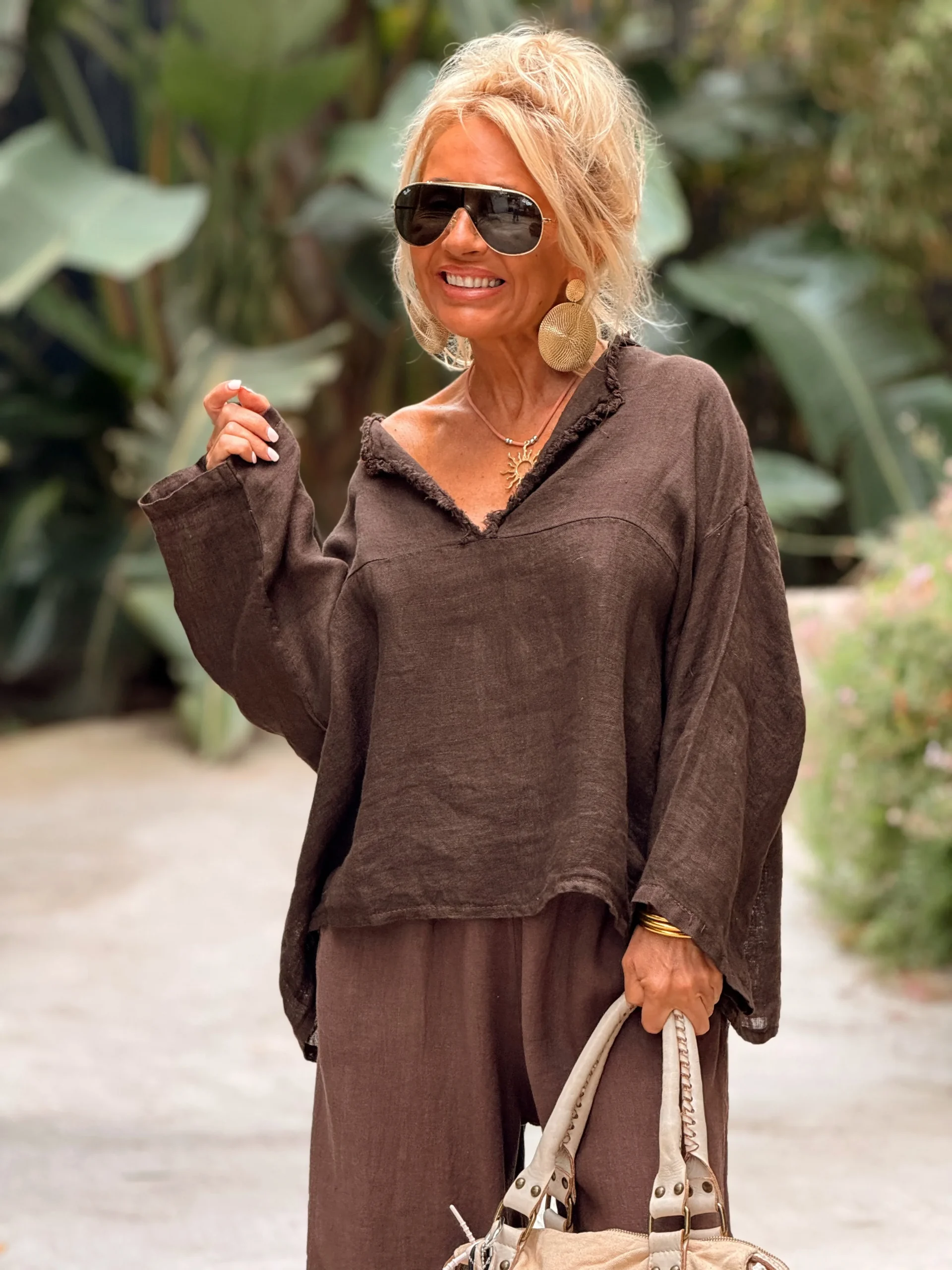 BLUSA LOANA MARRÓN - Imagen 3