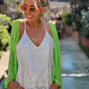 CÁRDIGAN CORTO ANNY VERDE