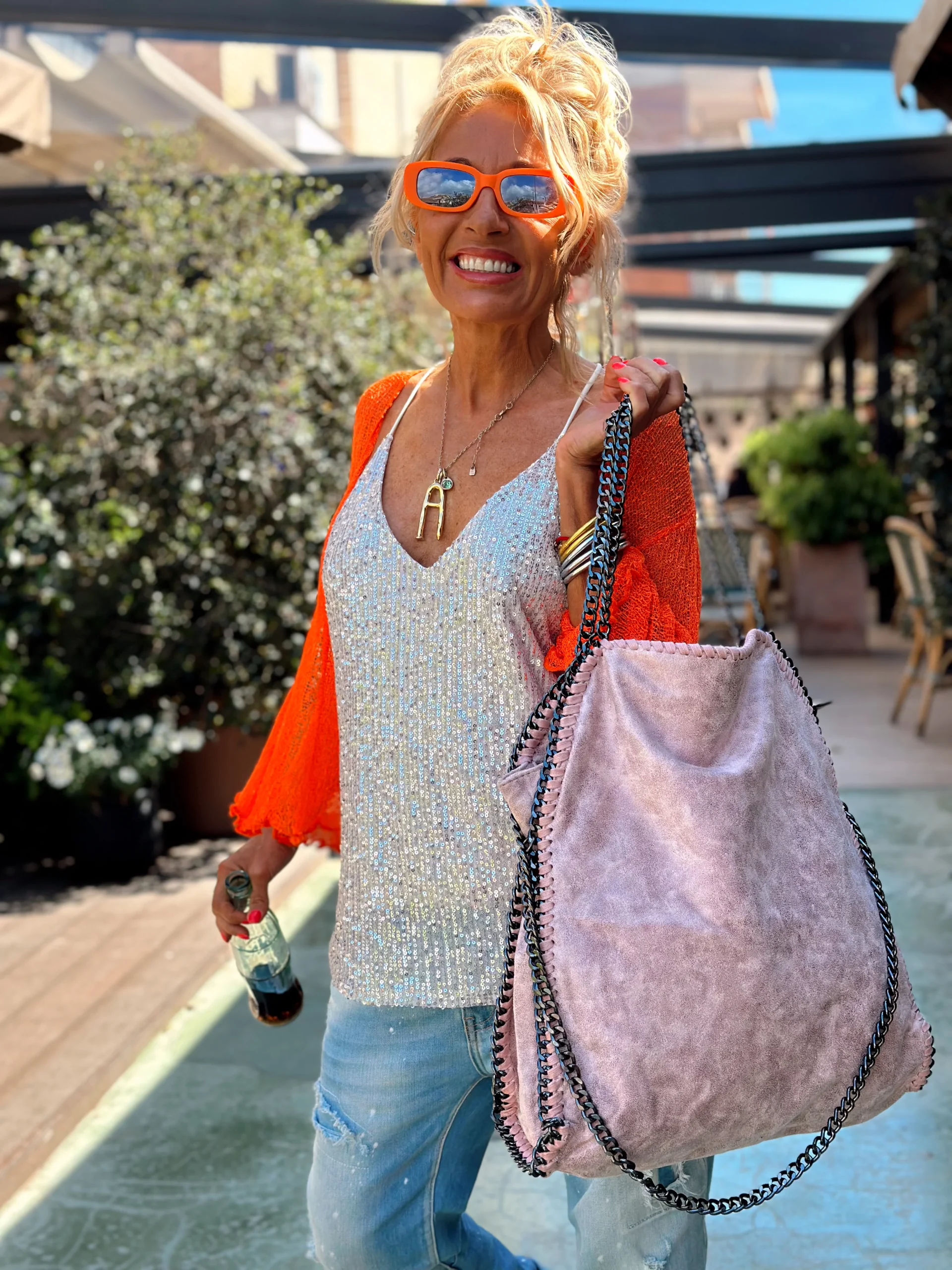 BOLSO VINTAGE ROSA - Imagen 5