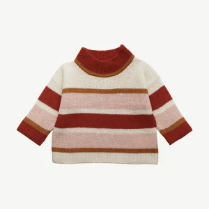 Suéter Tejido Oversized - a rayas  Rosado