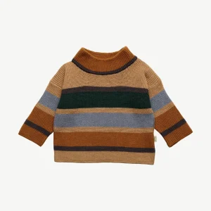 Suéter Tejido Oversized - a rayas  Cobre