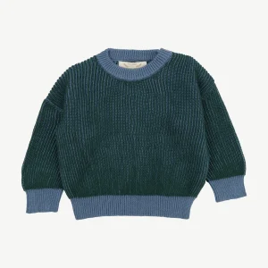 Suéter Tejido - a dos tonos Verde Oscuro