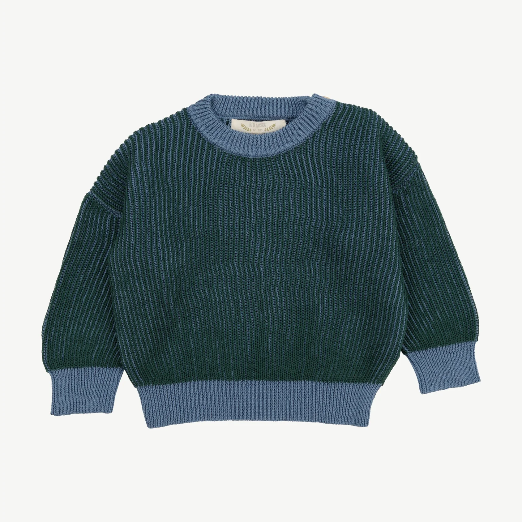 Suéter Tejido - a dos tonos Verde Oscuro
