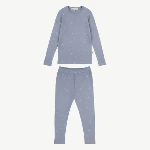 Set: Polo manga Larga + Leggings - Hongos Gris Pizarra