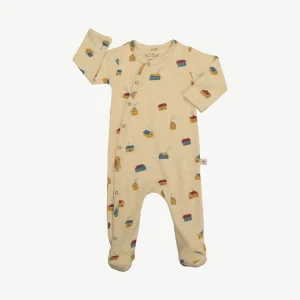 Pijama con Patitas - Casitas Limón Claro