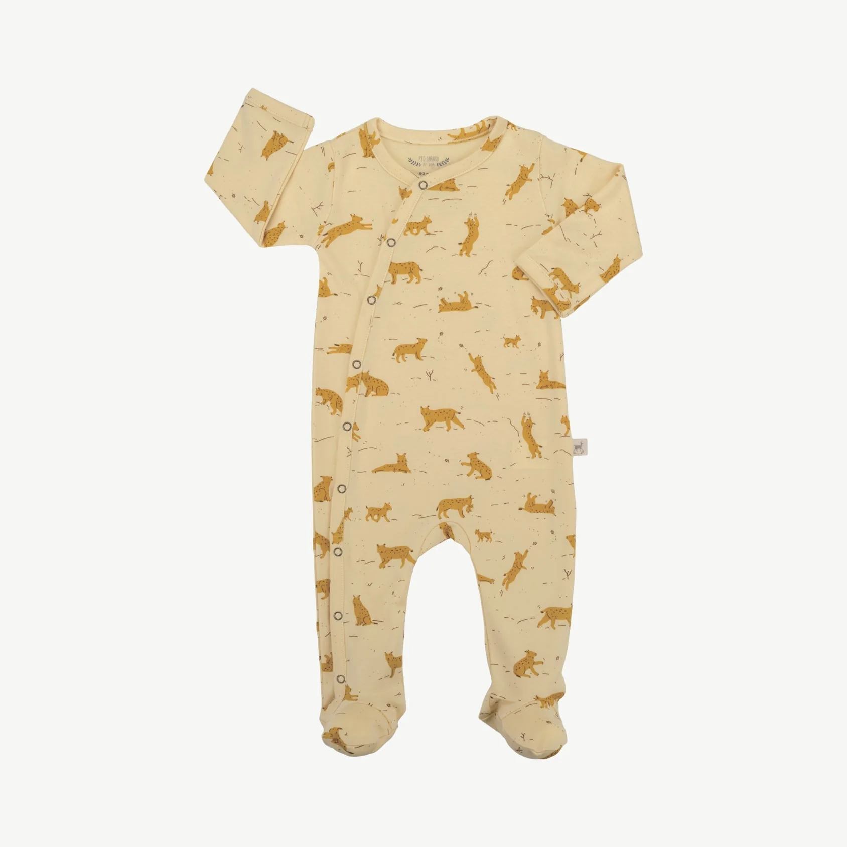 Pijama con Patitas - Linces Limón Claro