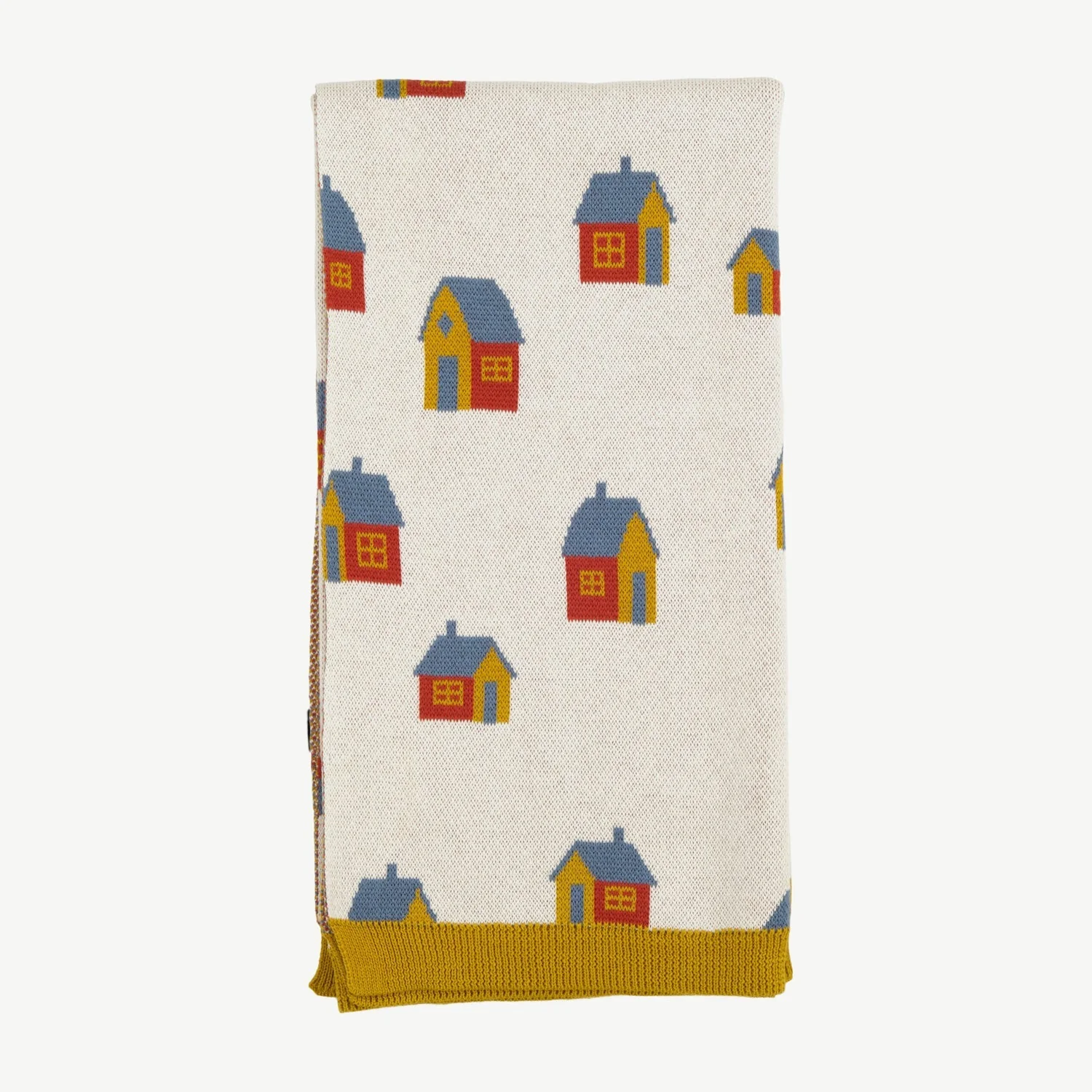 Manta Tejida - Casitas Crema - Imagen 3