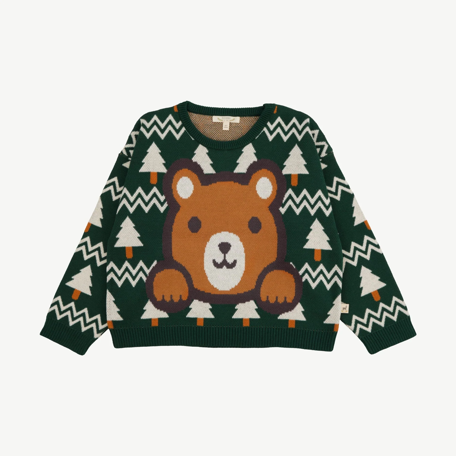 Suéter Tejido - Osos Verde Oscuro