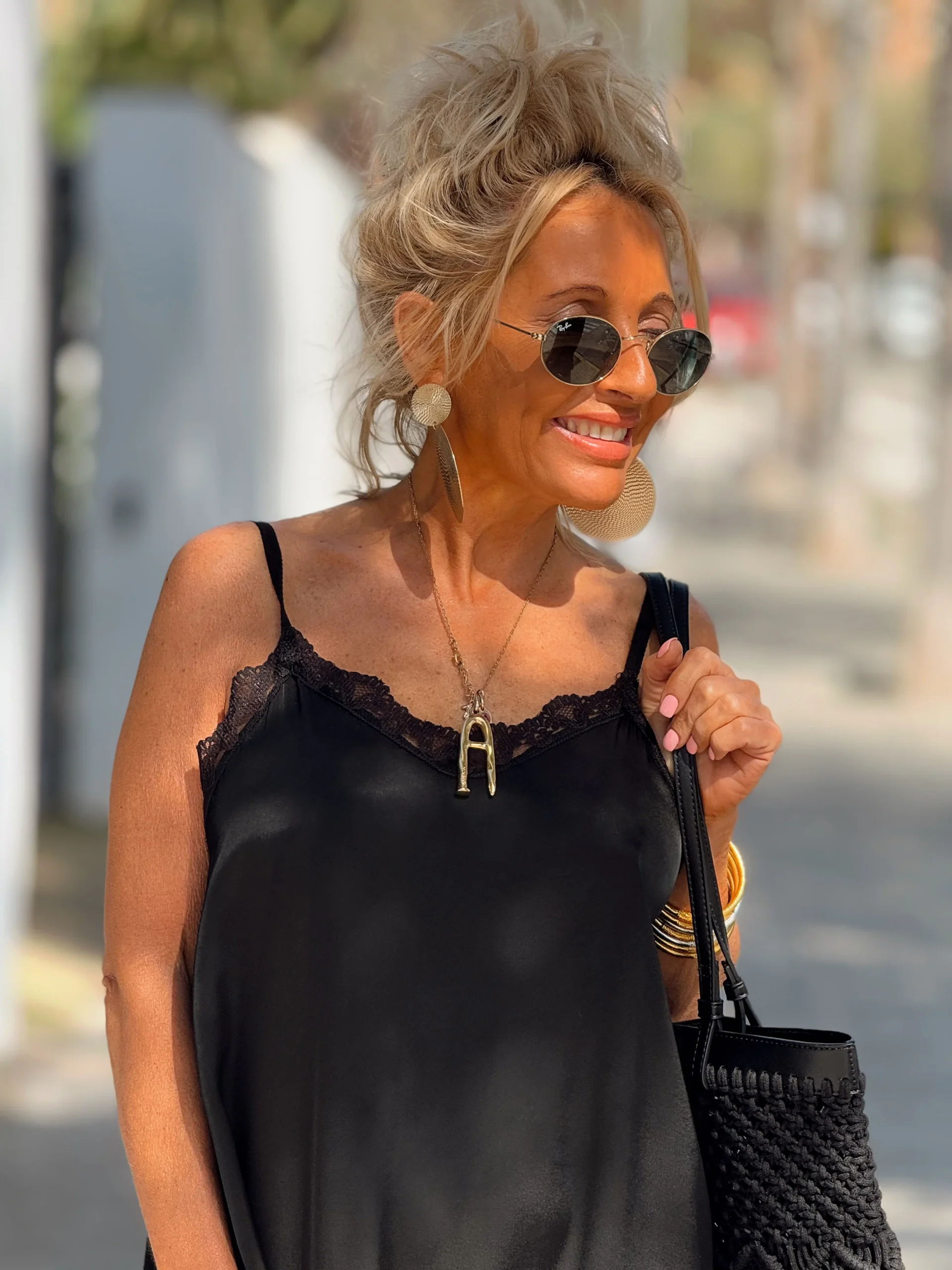 VESTIDO LENCERO FATY NEGRO - Imagen 8